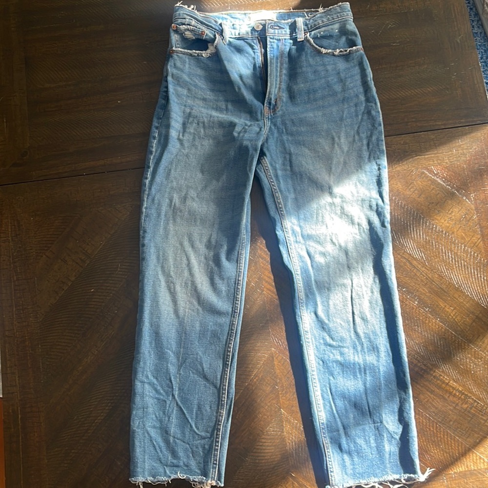Abercrombie Ankle Straight Ultra High-Rise